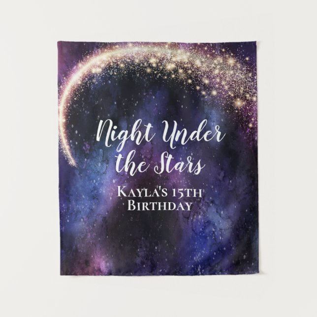 Tenture Fond de scène Nuit sous les étoiles (Devant)