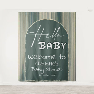 Tenture Fond de scène pour Baby Shower « Hello Baby » rayu