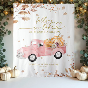 Tenture Fond de scène pour Baby Shower Tomber amoureux