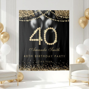 Tenture Fond de scène pour fête d'anniversaire 40 ans Eleg