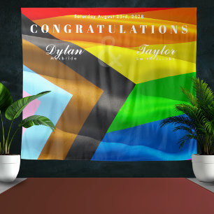 Tenture Fond de scène pour mariage gay félicitations Drape
