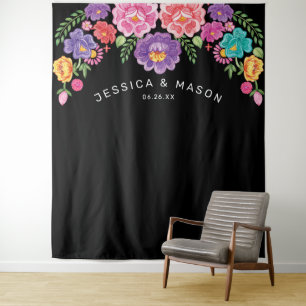 Tenture Fond de stand photo de mariage Fiesta