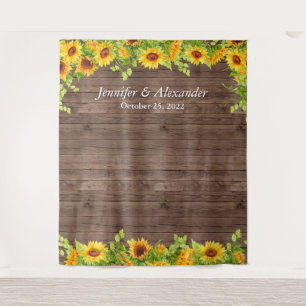 Tenture Fond de stand photo de mariage Tournesol ensoleill