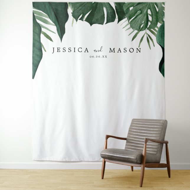 Tenture Fond de stand photo tropical Monstera (En situation)