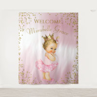 Fond de toile de fond de Baby Shower de Princesse