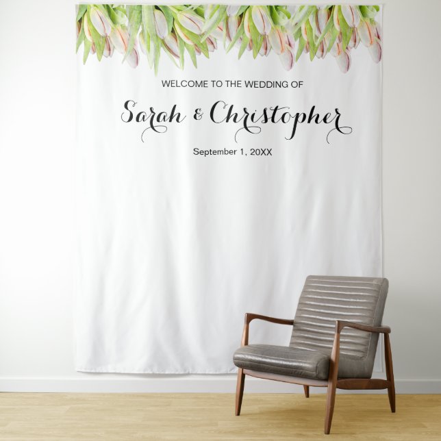 Tenture Fond de toile de fond de mariage personnalisé | Tu (En situation)