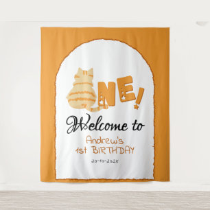 Tenture Fond de toile de fond pour 1er anniversaire de cha