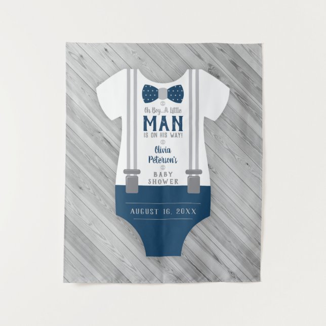 Tenture Fond de toile de fond pour Baby Shower Bow Tie, Na (Devant)