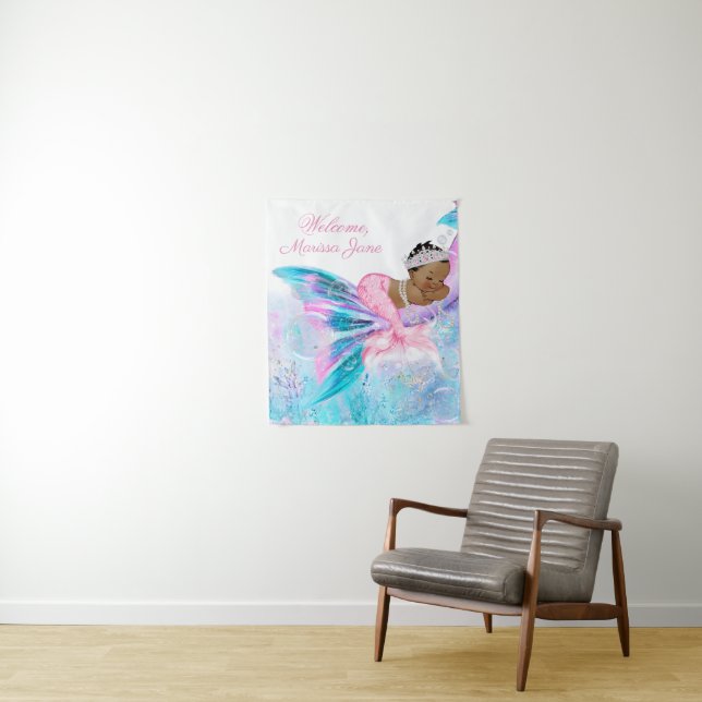Tenture Fond de toile de fond pour Baby Shower de petite f (En situation)