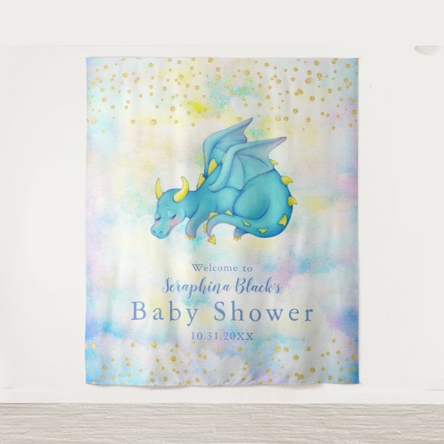 Tenture Fond de toile de fond pour Baby Shower Fantastique (Devant)