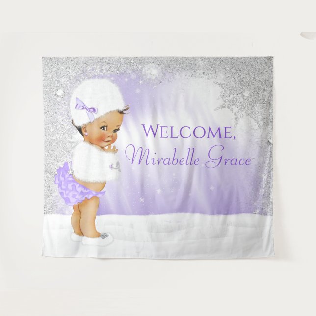 Tenture Fond de toile de fond pour Baby Shower sur le thèm (Devant (Horizontal))