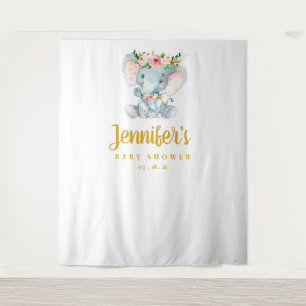 Tenture Fond de toile de fond pour bébé éléphant, accessoi