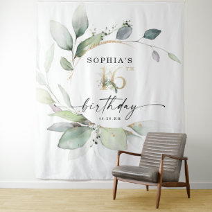 Tenture Fond de toile de fond pour un anniversaire sucré 1
