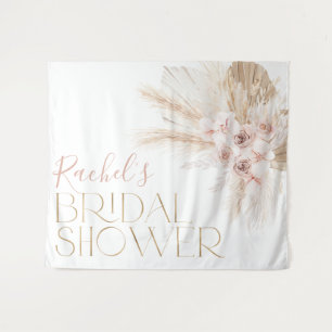 Tenture Fond de toile de mariage bohème rose floral