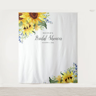 Tenture Fond de toile de mariage élégant de tournesols