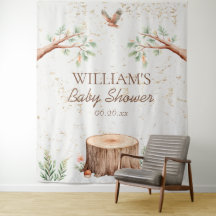 Fond de toile personnalisé pour Baby Shower Bohème