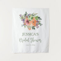 Fond de toilette de mariage floral orange élégant