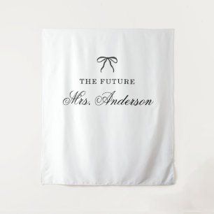 Tenture Fond de toilette de mariage personnalisé Future Mr