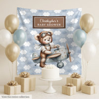 Fond de toilette pour bébé avec un ours en peluche