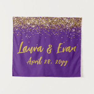Tenture Fond d'écran personnalisé Mariage Photo Booth Purp