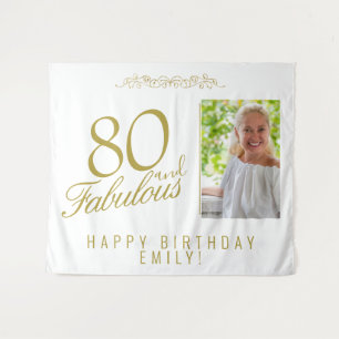 Tenture Fond élégant pour photo d'anniversaire 80 ans et f