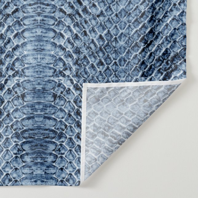 Tenture Fond en peau de serpent Vipère en Denim Bleu (Détail)