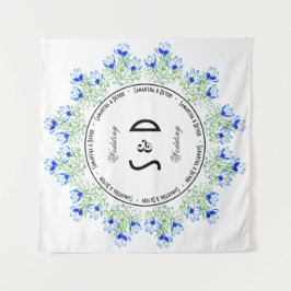 Tenture Fond Mariage Crocus bleu