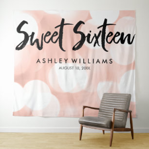 Tenture Fond Moderne de Rose Gold Pailleté pour Sweet 16
