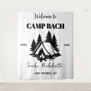 Tenture Fond personnalisé de fête d'anniversaire de camp