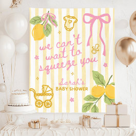 Tenture Fond personnalisé pour Baby Shower sur le thème de