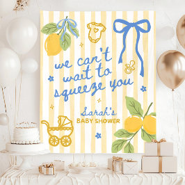 Tenture Fond personnalisé pour Baby Shower sur le thème de