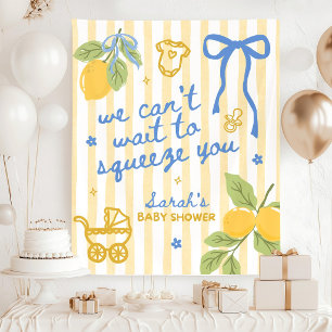 Tenture Fond personnalisé pour Baby Shower sur le thème de