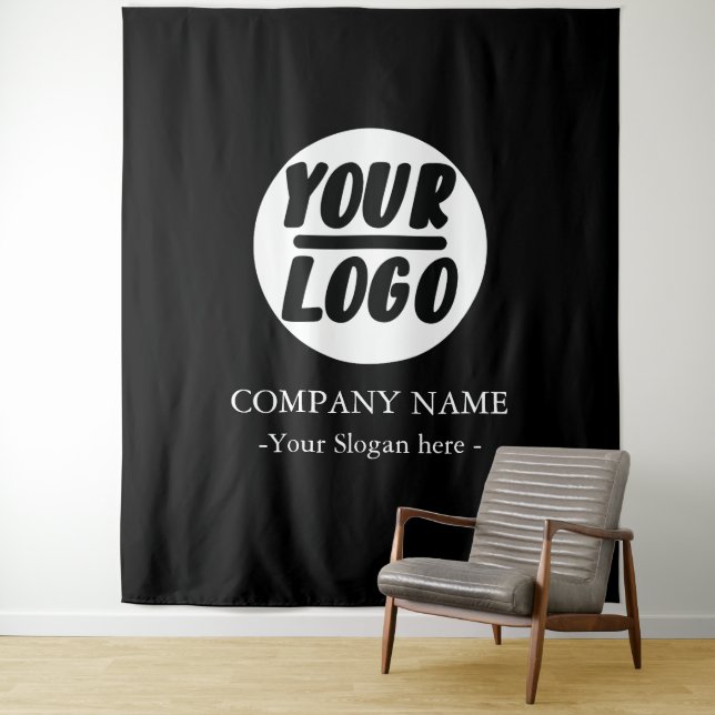 Tenture Fond personnalisé pour événements avec logo d'entr (En situation)