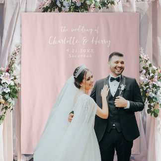 Tenture Fond photo minimaliste de Mariage rose pâle