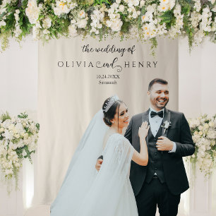 Tenture Fond photo minimaliste Mariage moderne