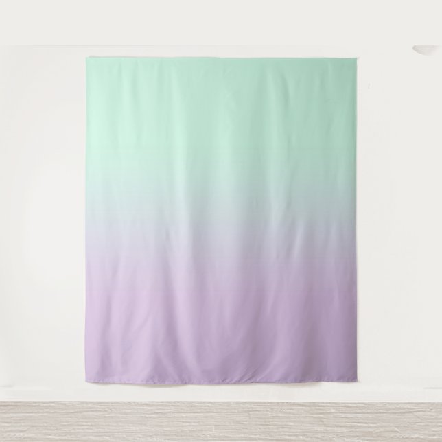 Tenture Fond photo Ombre Gradient Mint Et Lilac (Devant)
