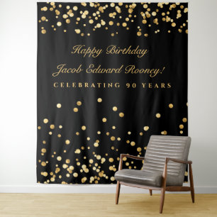 Tenture Fond pour 90e anniversaire, or, Fond pour Photoboo