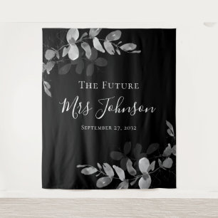 Tenture Fond pour Baby Shower de Future Mrs avec eucalyptu