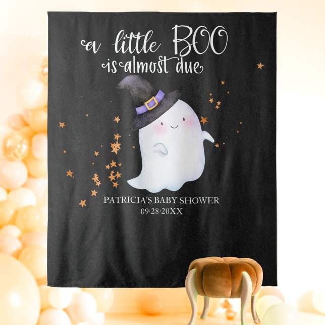 Tenture Fond pour Baby Shower de Little Boo Halloween fant (Créateur téléchargé)