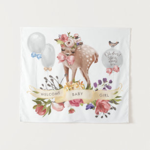 Tenture Fond pour Baby Shower Oh Cerf