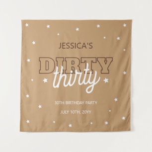Tenture Fond pour fête d'anniversaire Dirty Thirty 30 ans