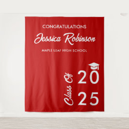 Tenture Fond pour photo de remise de diplômes rouge et bla