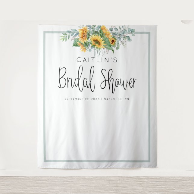 Tenture Fond pour Photomaton de Mariage Tournesol (Devant)