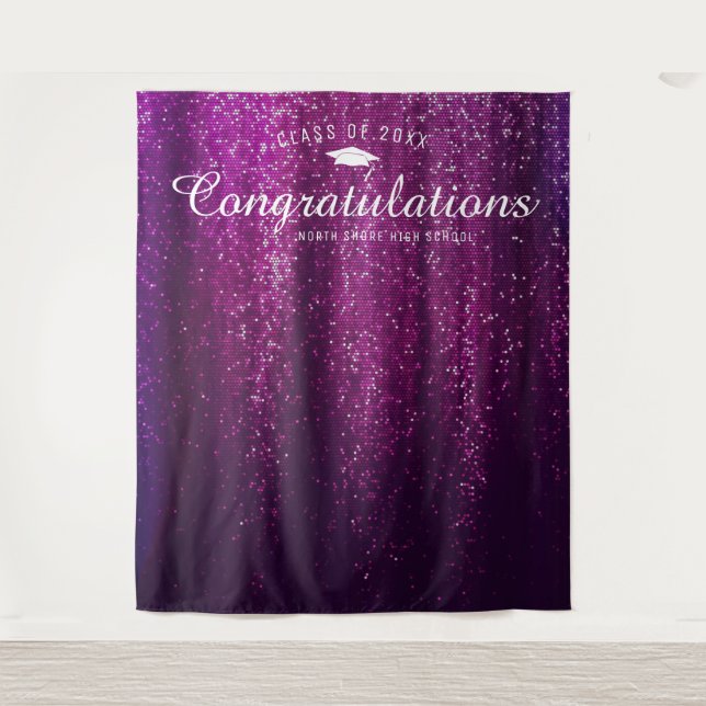 Tenture Fond pour Photomaton de Remise de Diplômes Sparkle (Devant)