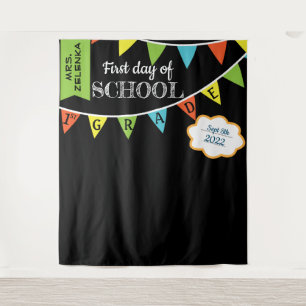 Tenture Fond pour photomaton du premier jour d'école