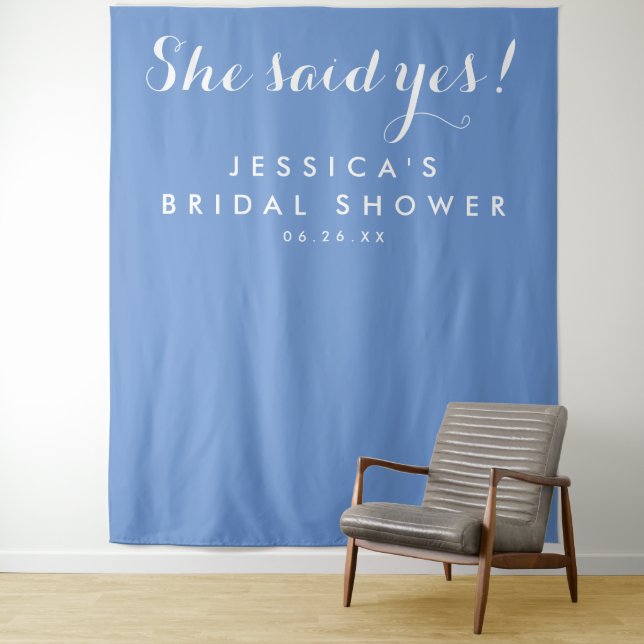 Tenture Fond She Said Yes Backdrop - Fête de Mariage - Tap (En situation)
