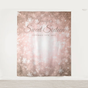 Tenture Fond Sweet 16 Rose Gold Hiver Merveilleux