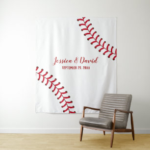 Tenture Fonds de mariage sur le thème du sport de baseball