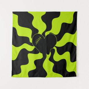 Tenture Fonte cardiaque - Vert citron