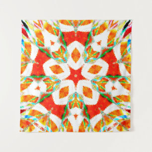 Tenture Fonte colorée symétrique motif, céramique